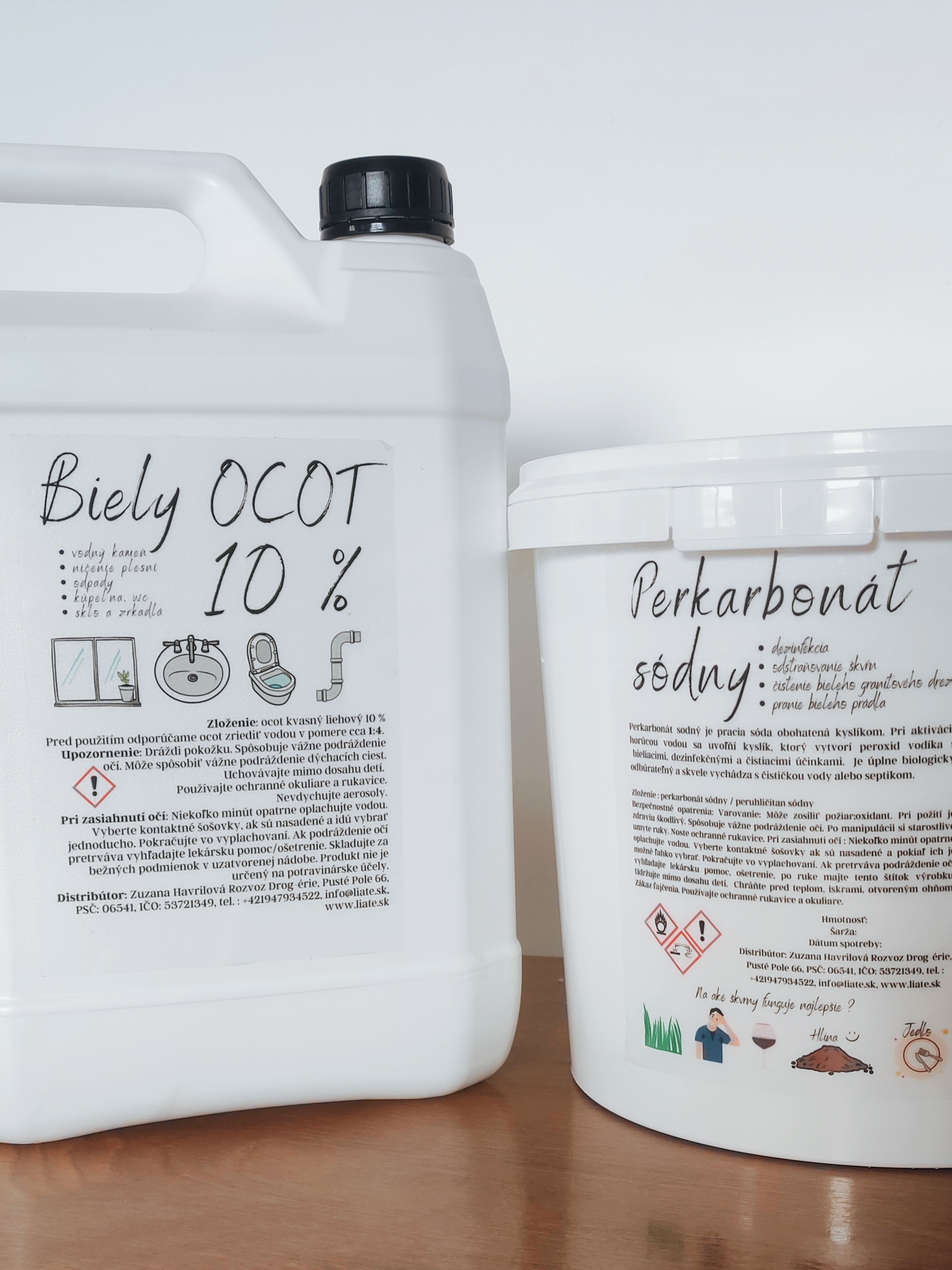 Biely ocot 5 litrov a perkarbonát sódny 5 kg